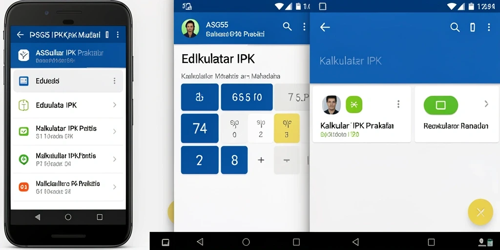 Tampilan antarmuka aplikasi Kalkulator IPK yang sederhana dan intuitif.