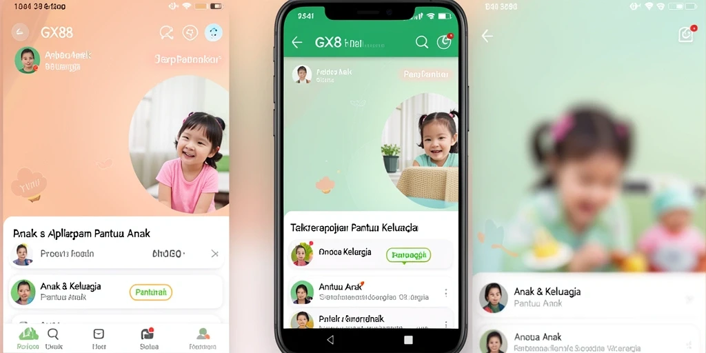 Tampilan antarmuka GX88 yang memudahkan pemantauan anak.