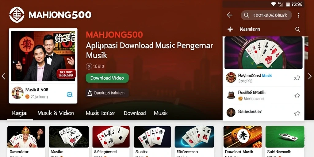 Tampilan antarmuka MAHJONG500 untuk Download Musik yang memudahkan pengguna.