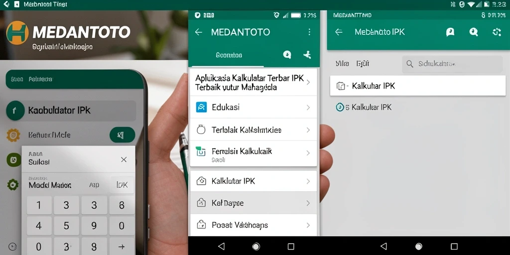 Screenshot MEDANTOTO menampilkan fitur Kalkulator IPK yang intuitif.