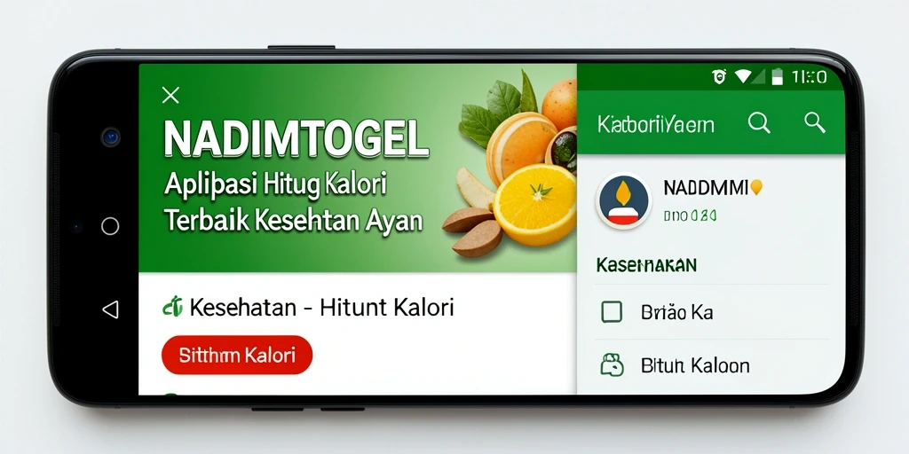 Tampilan antarmuka NADIMTOGEL yang informatif tentang Hitung Kalori.
