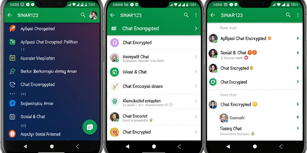 Antarmuka pengguna sederhana dan aman dari SINAR123 untuk chatting.