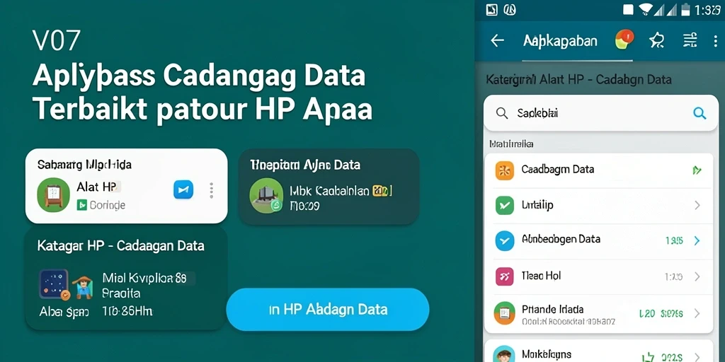 Tampilan antarmuka V07 untuk pencadangan data yang sederhana dan efektif.